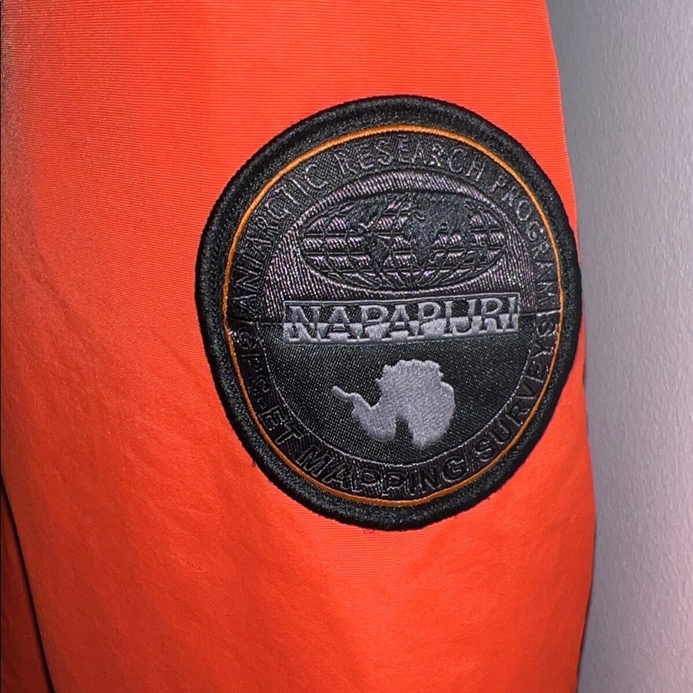 Napapijri Insulated Orange Anorak Jacket - Picture 4 of 11